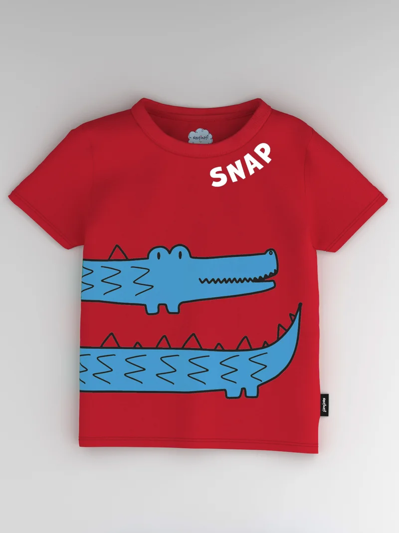 Nautinati Boys' Pack of 2 Cotton Animal Printed T-shirts